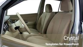  Presentation with modern - PPT theme featuring airbags - front seats of a modern background and a violet colored foreground