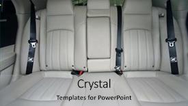  Presentation with luxury car - Beautiful slide set featuring airbags - interior of new luxury car backdrop and a light gray colored foreground