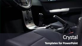  Presentation with modern color - PPT theme having airbags - modern car interior color toned background and a dark gray colored foreground