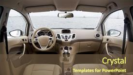  Presentation with wide - Presentation design enhanced with airbags - wide view of modern car background and a tawny brown colored foreground