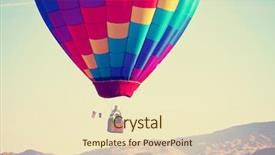  Presentation with hot air balloons - Amazing slide deck having airborne - hot air balloons backdrop and a soft green colored foreground