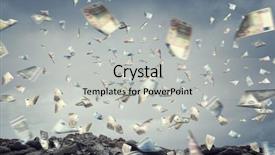  Presentation with raining money falling - Amazing slide set having airborne - it is raining money backdrop and a light gray colored foreground