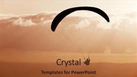  Presentation with paragliding - Presentation having airborne - paragliding cross-country portuguese league background and a red colored foreground