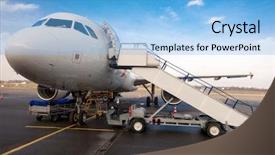  Presentation with airbus - Slide deck consisting of airbus - airplane at the airport ready background and a light blue colored foreground