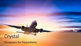  Presentation with airbus - Presentation theme with airbus - airplane in the sky background and a yellow colored foreground