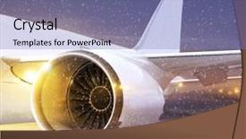  Presentation with winter weather - PPT theme having airbus - airport and white plane background and a teal colored foreground