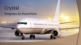  Presentation with winter weather - Cool new theme with airbus - airport and white plane backdrop and a seafoam green colored foreground