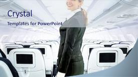  Presentation with airbus - Amazing presentation having airbus - beautiful flight attendant on board backdrop and a sky blue colored foreground