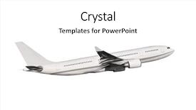  Presentation with commercial - Beautiful PPT theme featuring airbus - commercial airplane on white background backdrop and a white colored foreground