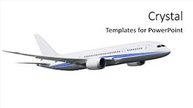  Presentation with airbus - Slide set having airbus - commercial airplane on white background background and a white colored foreground