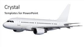  Presentation with airbus - Cool new theme with airbus - commercial airplane on white background backdrop and a white colored foreground