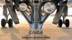  Presentation with jet plane - PPT theme enhanced with airbus - commercial passenger jet aircraft plane background and a coral colored foreground