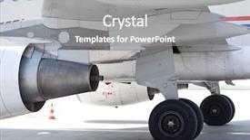  Presentation with public transport - Theme with airbus - engines and rear wheels undercarriage background and a gray colored foreground