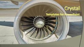  Presentation with aircraft engine - Beautiful presentation design featuring airbus - jet engine of a new backdrop and a tawny brown colored foreground