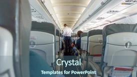  Presentation with airbus - Theme with airbus - steward offers food and drinks background and a ocean colored foreground