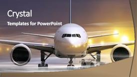  Presentation with airbus - Slide deck having airbus - white plane in airport background and a dark gray colored foreground