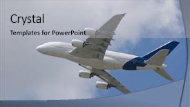  Presentation with air - Cool new slide set with airbus a380 in the air backdrop and a light gray colored foreground