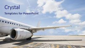  Presentation with airbus - Beautiful slide deck featuring airbus aircraft on airport koh backdrop and a light blue colored foreground