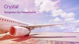  Presentation with airbus - Theme consisting of airbus aircraft on airport koh background and a lemonade colored foreground