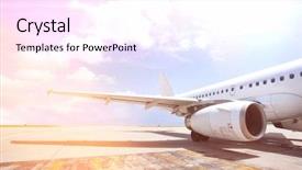  Presentation with airbus - Colorful slide deck enhanced with airbus aircraft on airport koh backdrop and a pink colored foreground