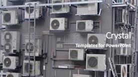  Presentation with air - Cool new presentation with aircon - crowding of air conditioners backdrop and a  colored foreground
