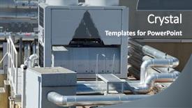  Presentation with air conditioning - Slide deck with airconditioner - view of a huge group background and a ocean colored foreground