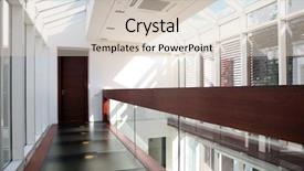  Presentation with roof - Audience pleasing presentation design consisting of airconditioning - passage with glass roof backdrop and a  colored foreground