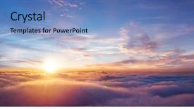 Colorful ppt theme enhanced with airplane aircraft - beautiful sunset  backdrop