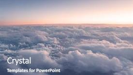  Presentation with bird eye view - Audience pleasing slide deck consisting of aircraft - bird eye view of clouds backdrop and a ocean colored foreground