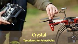  Presentation with propeller - PPT theme featuring aircraft assembly - closeup of man hand fixing background and a violet colored foreground