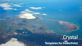  Presentation with spain - PPT layouts consisting of aircraft bird - deltebre aerial delta ebro river background and a ocean colored foreground