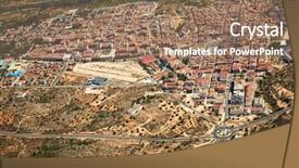  Presentation with livelihood village - Slide deck featuring aircraft bird - riba-roja ribarroja del turia village background and a  colored foreground