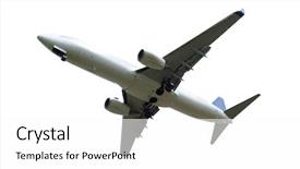  Presentation with jet plane - Theme with aircraft carrier - big jet plane isolated background and a white colored foreground