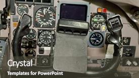  Presentation with aircraft - Colorful PPT theme enhanced with aircraft colum backdrop and a dark gray colored foreground