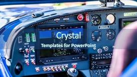  Presentation with tech - Beautiful theme featuring tech vehicle - closeup view of control pannel backdrop and a ocean colored foreground