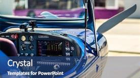  Presentation with control - Amazing slide deck having control pannel of the sport backdrop and a ocean colored foreground