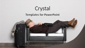  Presentation with bus train - Presentation having aircraft ferry train or bus background and a white colored foreground