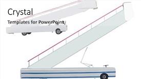  Presentation with ramp - Cool new presentation theme with airport food - image of a movable boarding backdrop and a  colored foreground