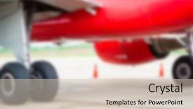  Presentation with blur - Theme featuring aircraft hydraulics - abstract blur wheel of airplane background and a  colored foreground