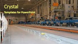  Presentation with aerospace - PPT layouts having aircraft hydraulics - inside aerospace production facility background and a  colored foreground