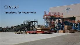  Presentation with aerospace - Presentation theme having aircraft hydraulics - shipping receiving area outside aerospace background and a  colored foreground