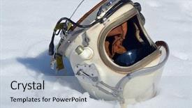  Presentation with soviet - Cool new presentation design with airplane satellite - soviet pilot military helmet backdrop and a light blue colored foreground