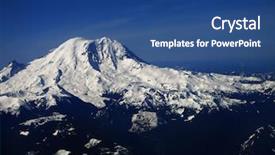  Presentation with air - PPT theme having view of mount ranier washington background and a ocean colored foreground