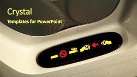  Presentation with smoking - Audience pleasing theme consisting of aircraft interior - no smoking and fasten seatbelt backdrop and a tawny brown colored foreground