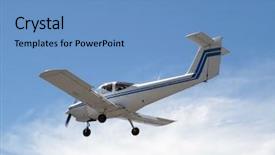  Presentation with trainer - Audience pleasing PPT theme consisting of aircraft propeller - piper tomahawk p-38 trainer plane backdrop and a teal colored foreground