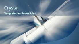  Presentation with propeller - Cool new presentation theme with aircraft propeller - small aeroplane backdrop and a ocean colored foreground