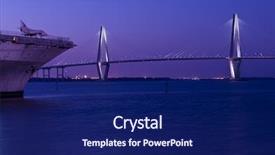  Presentation with charleston - Audience pleasing presentation theme consisting of aircraft ships cars - cooper river bridge at night backdrop and a navy blue colored foreground
