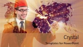  Presentation with transportation - Amazing slide set having aircraft turkish - businessman in air transportation concept backdrop and a  colored foreground