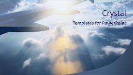  Presentation with aircraft - Slides enhanced with aircraft wing background and a light blue colored foreground