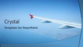  Presentation with aircraft - Presentation design enhanced with aircraft wing background and a light blue colored foreground